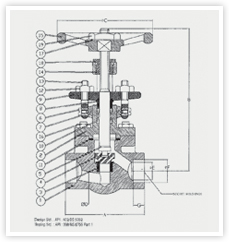 Forged steel gate valves